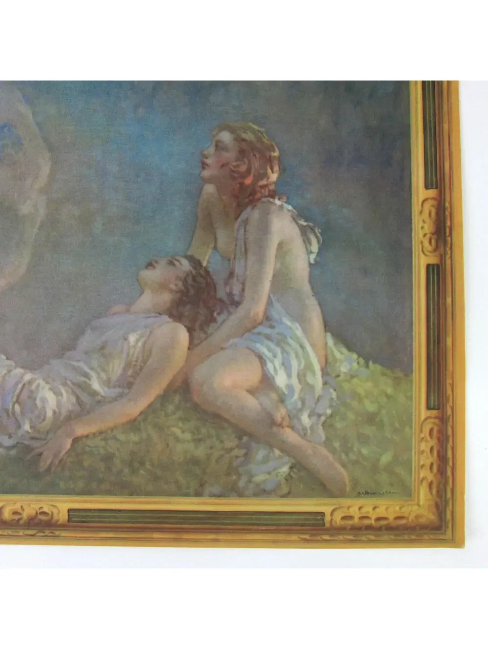 Vintage 1935 Litho Art Print Fantasy Day Dreams Arthur Spear Horse Clouds 16x12